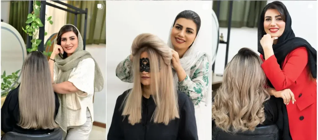 نمونه کار رنگ مو الهه جعفری